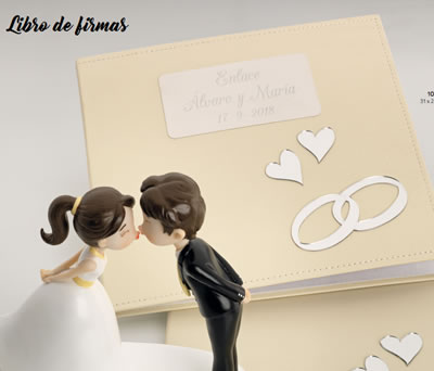  Libro de firmas boda: Libro de invitados personalizado y  moderno para dejar recuerdos y huellas a los novios en su boda - Idea de  regalo o detalle de  para la