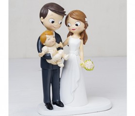 Figura decorativa tarta boda, pareja selfie.