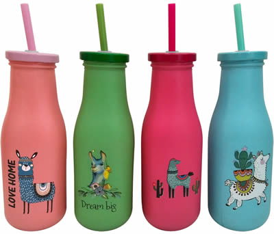 Vasos llamas como detalle de comunión para las niños invitados