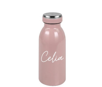 Botella latte rosa personalizada con nombre - AGY52013nombresrosa