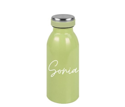 Botella latte verde personalizada con nombre - AGY52013nombresverde