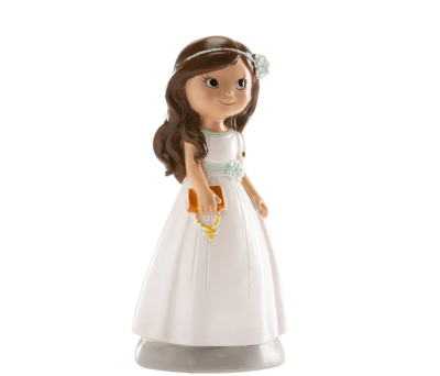 FIGURA TARTA COMUNIÓN NIÑA ACCESORIOS 13 CM - A8550