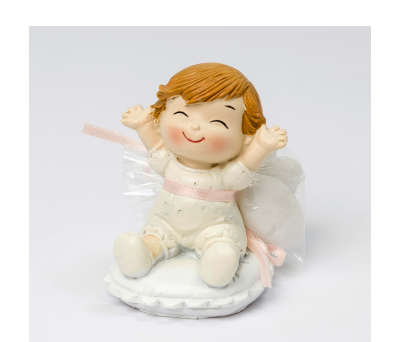 Figura bebé Pop &Fun cojín lazo rosa 3 peladillas choc 7 cm - AZP61.2