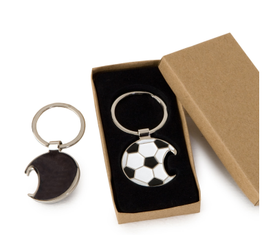 Llavero/abridor pelota fútbol con caja regalo 3.5x7cm. - AM258