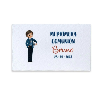 Tarjetas precortadas niño comunión fútbol - AX6510anha